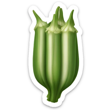 Okra vegetable sticker