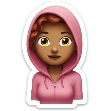 Ariel with a hoodie sticker