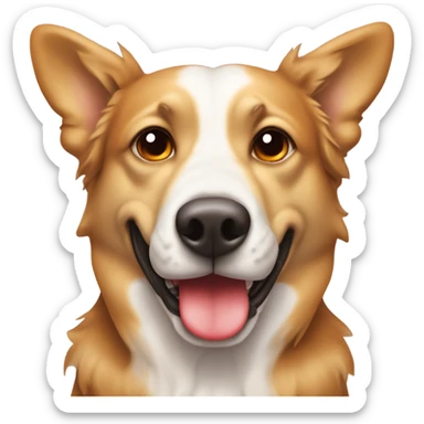 perro con anteojos de corazón y tomando sol sticker