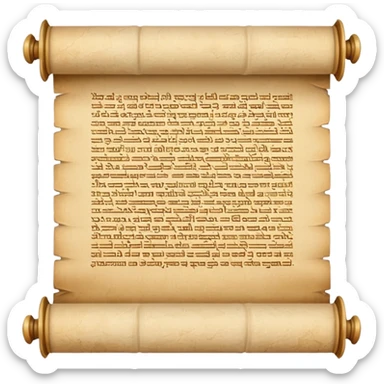 stylish papyrus scroll sticker