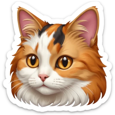 realistic cat from a side angle sticker