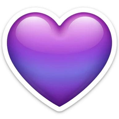 A heart with a purple gradient on it ￼ sticker