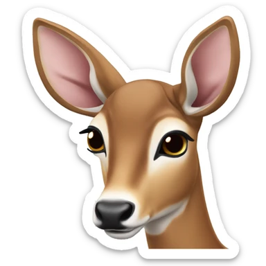 white tailed doe sticker