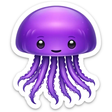 Make a purple jellyfish sticker
