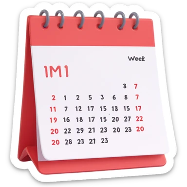 calendar week sticker