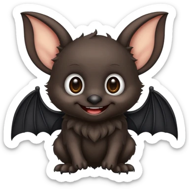 cute black bat sticker