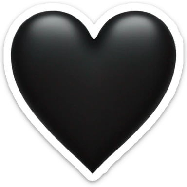 Black heart sticker
