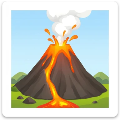 volcano sticker