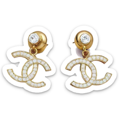 Chanel earrings diamond  sticker