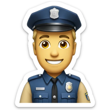 The kind policeman winks sticker