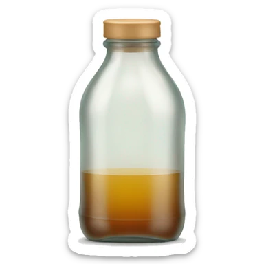glass bottle with light colored tea sticker
