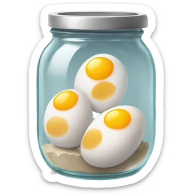 eggs in a jar sticker