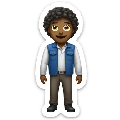 Botijão de Gás atrás escrito chama azul sticker