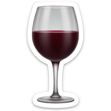 Red wine glass sticker