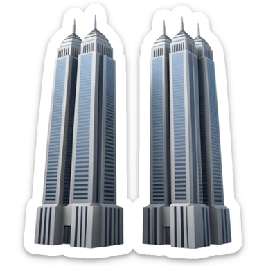 animated emoji of twin towers or 9/11 memes sticker
