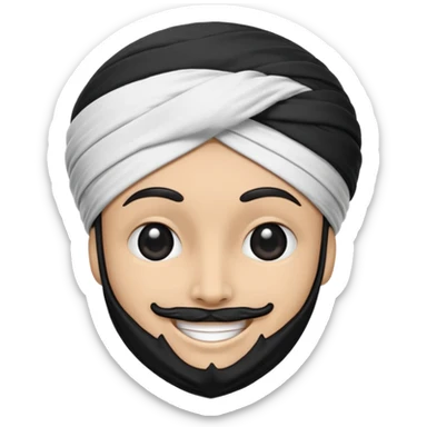 Corsica flag white with a black head moor sticker