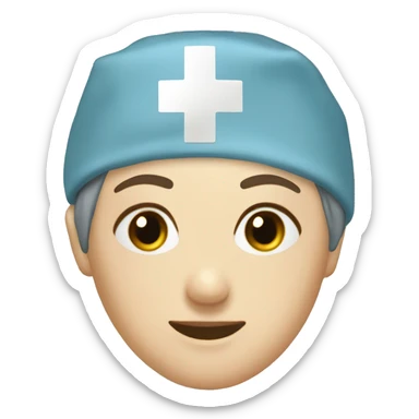 Scrub cap for nurse sticker