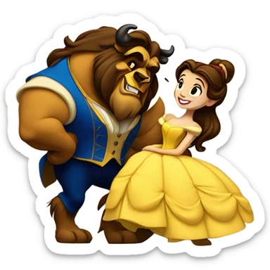 beauty and the beast  sticker