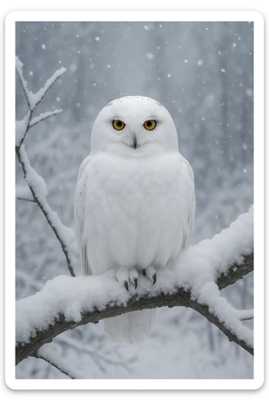 Snowy owl sticker