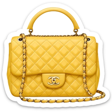 light yellow chanel bag sticker