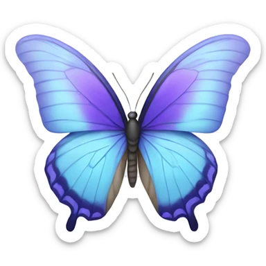 Purple and baby blue Butterfly sticker