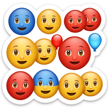 the word BLOG in bright primary colors, traditional emoji style, subtle drop shadow sticker