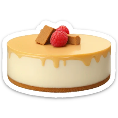 Cheesecake with biscoff biscuit on top sticker