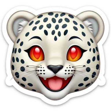 white leopard sending love sticker sticker