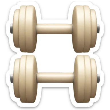 beige dumbbells sticker