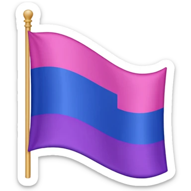 A bisexual flag 🩷💜💙 sticker