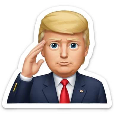 Donald Trump saluting ￼￼ sticker