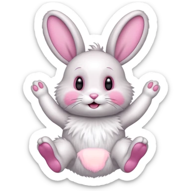 A bunny that jumps up and down sticker