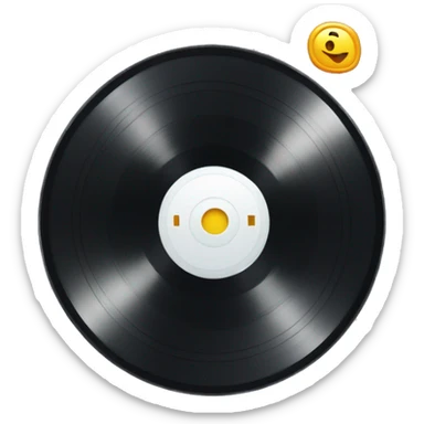 XP points icon in the form of a vinyl record. sticker