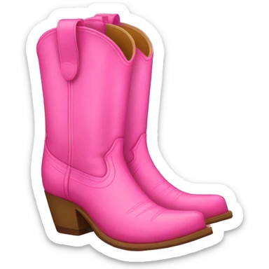 Cowgirl pink boots  sticker