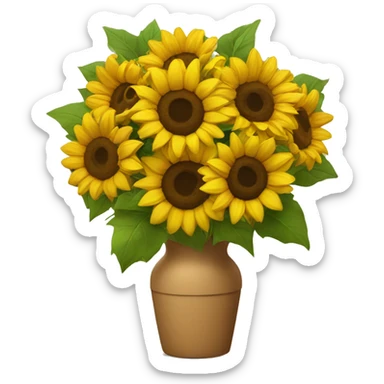 sunflowers bouquet sticker