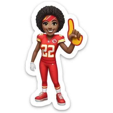 KC chiefs girl sticker