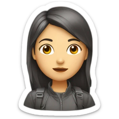 Fille avec un placage guetto sticker