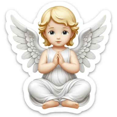 baby angel statue  sticker