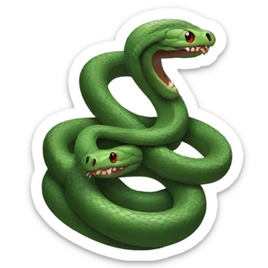 two headed snake  sticker