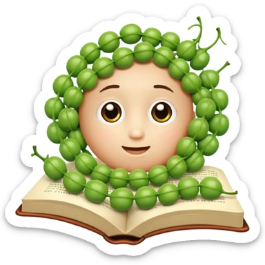Book a teenie with some peas sticker