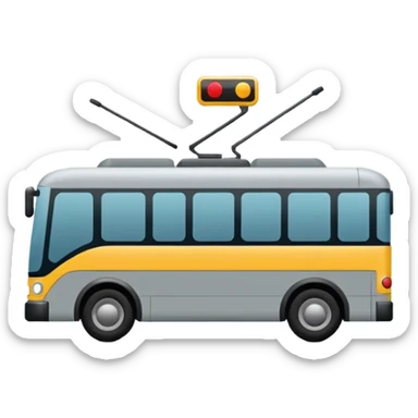 bus tram and geolocation sticker