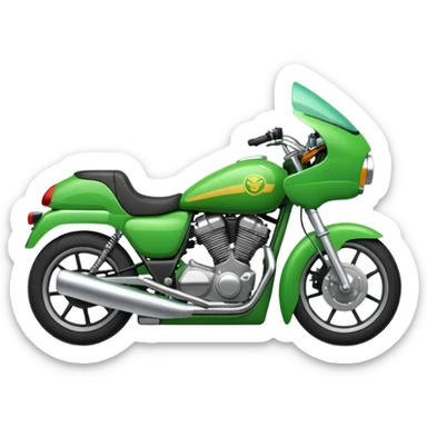 fait moi un emojie en moto vert sticker