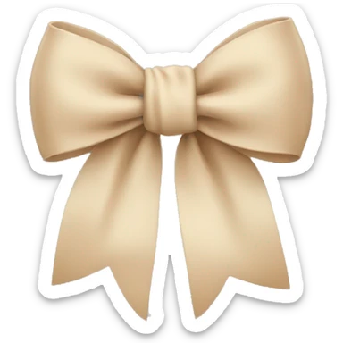 Beige bow sticker