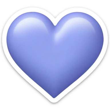 Periwinkle heart sticker