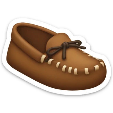 Brown moccasin sticker