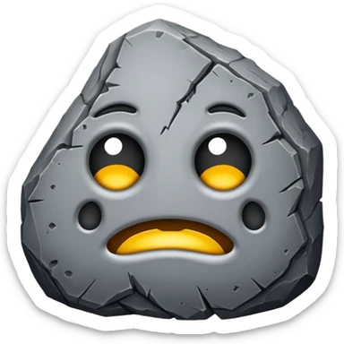 sick rock emoji sticker