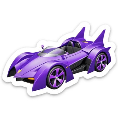 Hot wheels BatGirl’s stealth burglar sporty futuristic pursuit mobile two seater car (reclined seating position) sticker