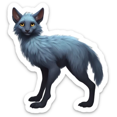  Cute Edgy Realistic Rare Fantasy Fluffy Slim Vernid-Trico-Melprin-species by LiLaiRa, by Falvie, full body sticker