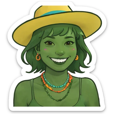 smiling girl indoors portrait sticker
