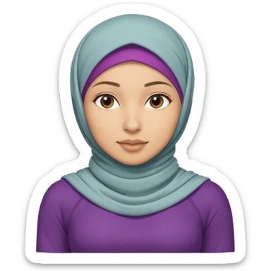 High resolution girl wearing a hijab and is a fitness trainer sticker